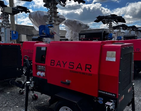 Осветительная мачта BAYSAR ZUX2000 YD V8,5 LED с генератором 10 кВт